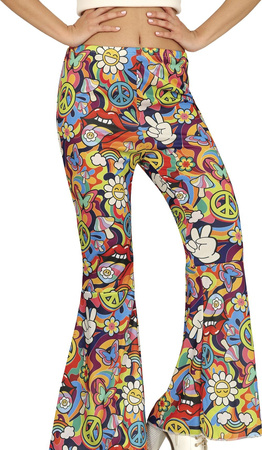 SPODNIE DAMSKIE DZWONY HIPIS 