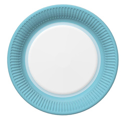 TALERZYKI PAPIEROWE NIEBIESKIE 23 CM