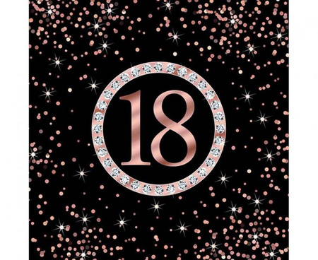 SERWETKI PAPIEROWE ROSE GOLD 18, 33 X 33 CM,  20 SZT.