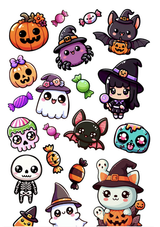 SZTUCZNE TATUAŻE ZWMYWALNE DZIECIĘCE POTWORKI HALLOWEEN