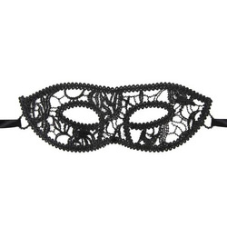 MASKA WENECKA KORONKOWA CZARNA 24 X 9CM