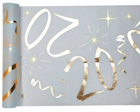 BIEŻNIK BIAŁY 20 URODZINY 30 X 500 CM