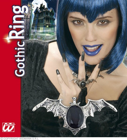 PIERŚCIONEK GOTYCKI Z NIETOPERZEM
