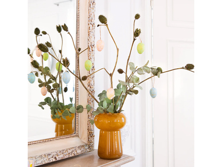 DEKORACJE WISZĄCE JAJKA POZŁACANE PASTEL MIX 6 SZT. WIELKANOC