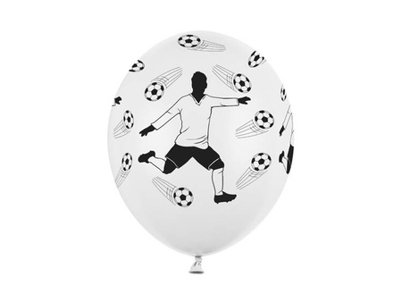 BALONY 30cm, PIŁKARZ I PIŁKI, 6 szt FOOTBALL