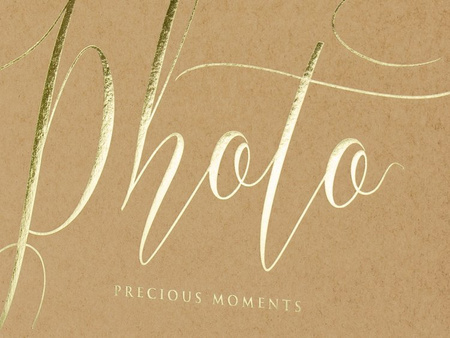 ALBUM NA ZDJĘCIA BRĄZOWO ZŁOTY 22 KARTKI