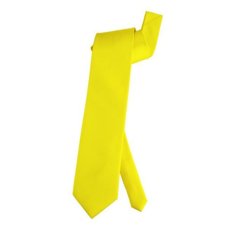 KRAWAT SATYNOWY ŻÓŁTY