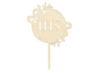 TOPPER DREWNIANY IHS 23 CM KOMUNIA