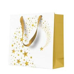 TORBA PAPIEROWA W GWIAZDKI 17 X 17 X 6 CM