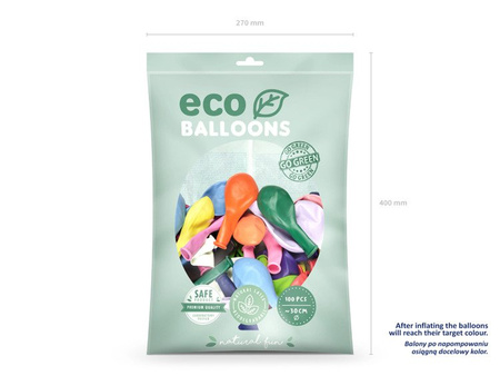BALONY ECO 30 CM METALLIC MIX 100 SZT.