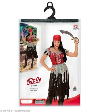 STRÓJ PIRATKI CZARNO-CZERWONY