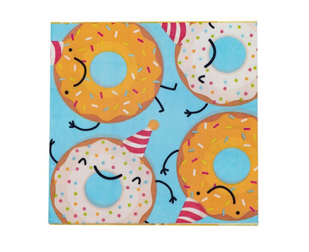 SERWETKI PAPIEROWE DONUT 33 X 33 CM 20 SZT