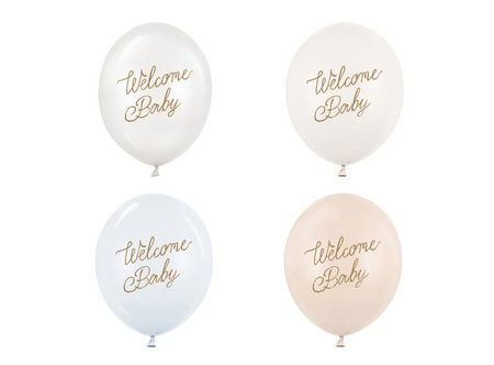 BALONY LATEKSOWE 30 CM WELCOME BABY 6 SZT NIEBIESKIE