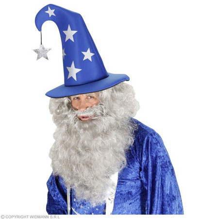 CZAPKA MAGA NIEBIESKA W GWIAZDY