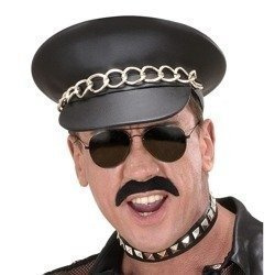 CZAPKA CZARNA ROCK Z ŁAŃCUCHEM