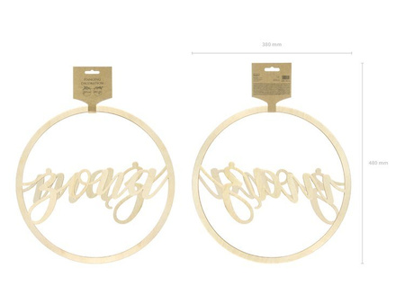 Zawieszki dekoracyjne Żona Mąż, 38cm (1 karton / 10 op.) (1 op. / 2 szt.)