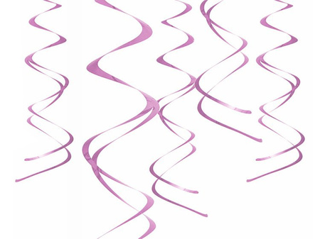 Dekoracje wiszące Świderki, róż (1 op. / 5 szt.)