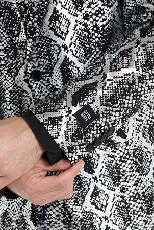 GARNITUR MĘSKI SREBRNY WĄŻ OPPOSUITS