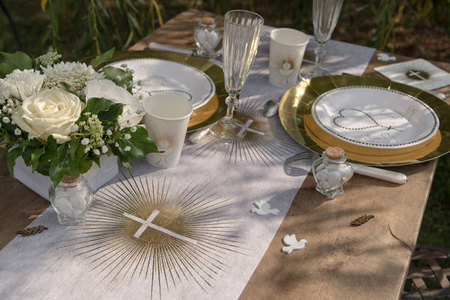 BIEŻNIK KRZYŻ KOMUNIA 30 X 500 CM