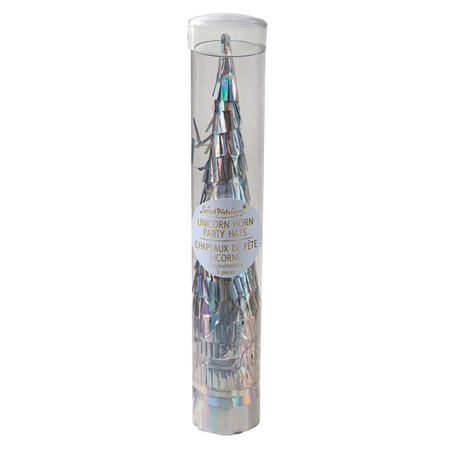 CZAPECZKI URODZINOWE RÓG JEDNOROŻCA 8 SZT.