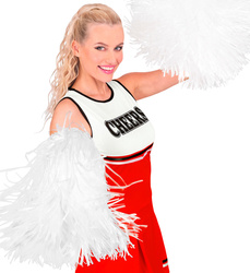 POMPONY CHEERLEADERKI BIAŁE