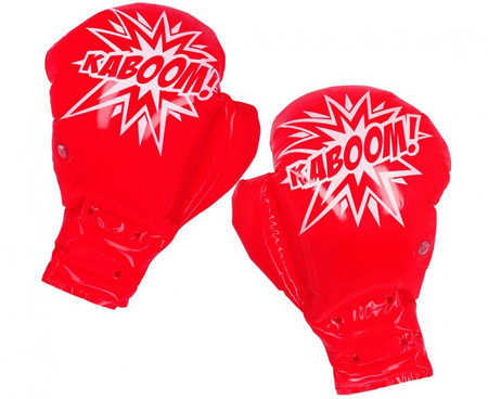 Dmuchane rękawice bokserskie boksera czerwone boks nadmuchiwane