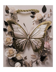 TORBA PREZENTOWA MOTYL RÓŻOWO-BRĄZOWA 26 X 32 X 10 CM