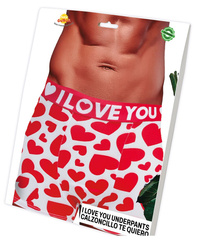 BOKSERKI MĘSKIE BIAŁE SERCA