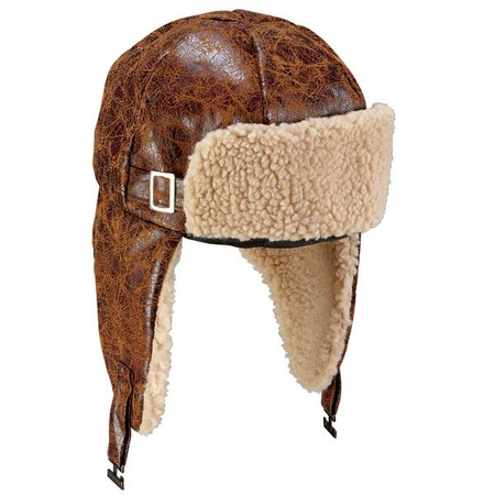 CZAPKA PILOTA BRĄZOWA