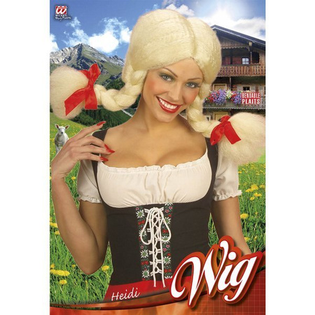 PERUKA DAMSKA OKTOBERFEST BAWARKA BLOND