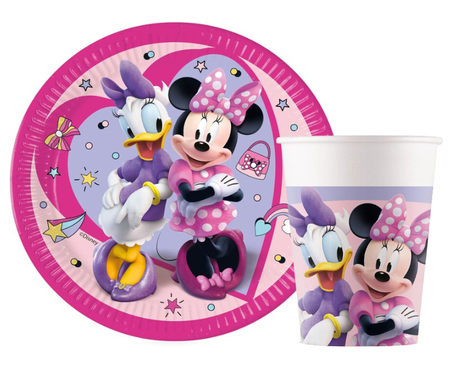 ZESTAW MYSZKA MINNIE I DAISY KUBECZKI+ TALERZYKI