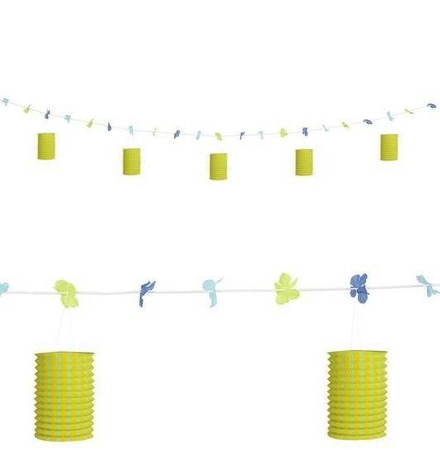 GIRLANDA Z LAMPIONAMI ŻÓŁTA 3m
