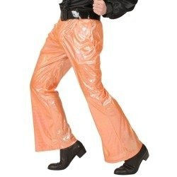 SPODNIE MĘSKIE POMARAŃCZOWE DZWONY DISCO