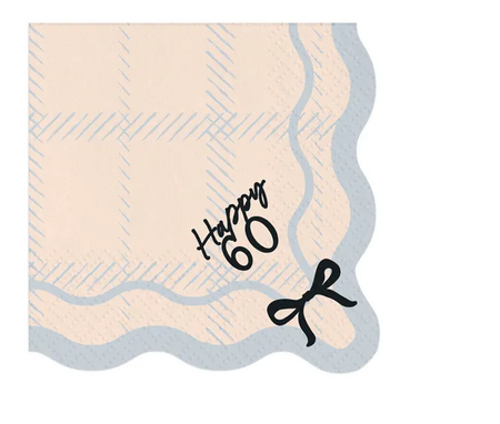 SERWETKI PAPIEROWE 33 CM KREMOWE 60 HAPPY 12 SZT