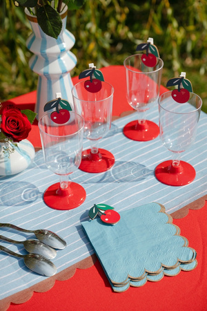 SERWETKI KOKTAJLOWE DOLCE VITA NIEBIESKIE 25 CM 12 SZT 