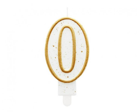 ŚWIECZKA 0 BROKAT ZŁOTA