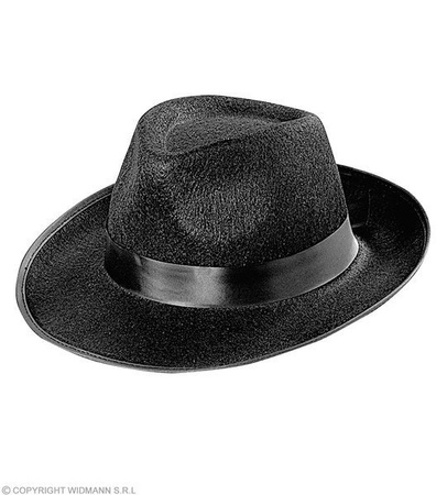 KAPELUSZ GANGSTERSKI CZARNY