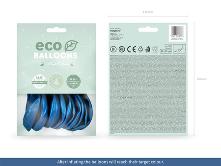 BALONY ECO 30cm METAL. GRANAT 10szt