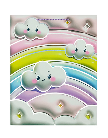 TORBA PAPIEROWA TĘCZA 40 X 30 X 12 CM