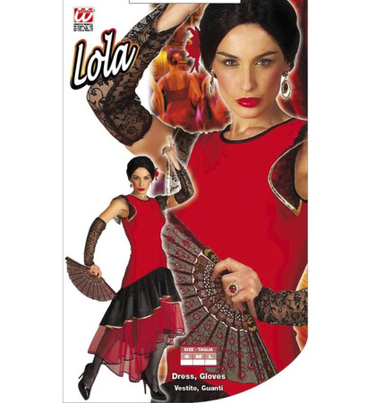 "LOLA" (stretch fabric dress, gloves)