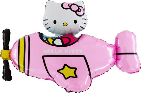 BALON FOLIOWY HELLO KITTY SAMOLOT 36 CALI 80 X 100 CM