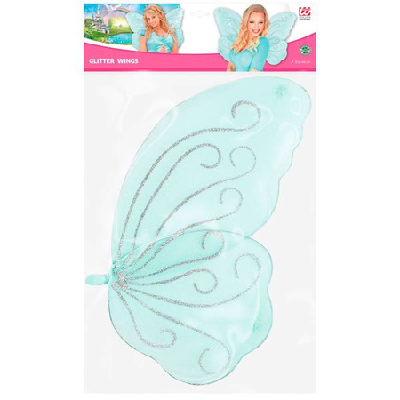 SKRZYDŁA MOTYLA NIEBIESKIE BROKATOWE