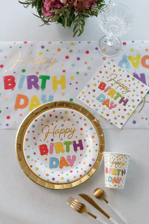 SERWETKI PAPIEROWE HAPPY BIRTHDAY KROPKI 33X33 CM 20 SZT