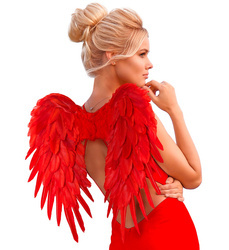 SKRZYDŁA DIABLICY CZERWONE 50 X 50 CM HALLOWEEN