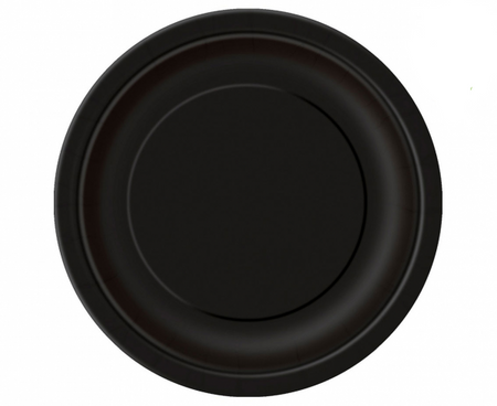 TALERZYKI PAPIEROWE CZARNE 23 CM 8 SZT.