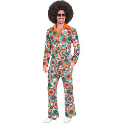 STRÓJ MĘSKI GROOVY KOLOROWE KÓŁKA VINTAGE