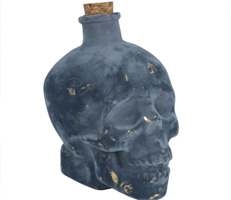 BUTELKA SZKLANA CZASZKA 14 CM