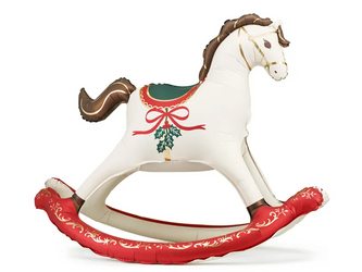 BALON FOLIOWY ŚWIĄTECZNY KOŃ NA BIEGUNACH 118X104 CM