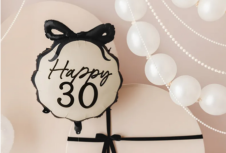 BALON FOLIOWY PASTYLKA HAPPY 30 47.5 X 45 CM GLAMOUR