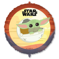 BALON FOLIOWY STAR WARS 46 CM OKRĄGŁY BABY YODA